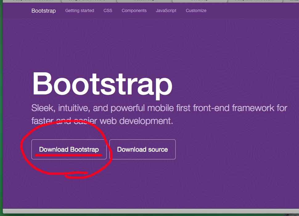 Bootstrap　ダウンロード